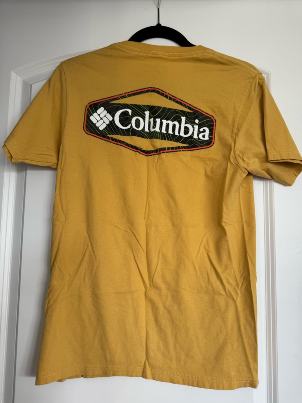 Columbia Mustard Yellow Short Sleeve Tee with Logo